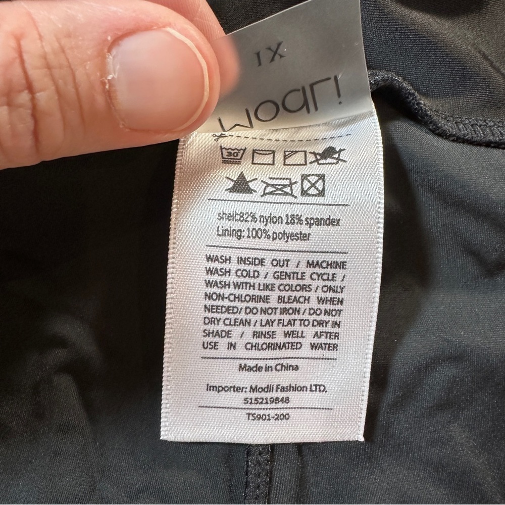 ModLi Women's Black Swim Shorts - Size 1X - Picture 8 of 9